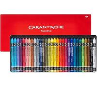 Caran d'Ache Neocolor II, pastels à la cire aquarellables, Crayons à la cire Aquarellables Lot de 30 + 2 cartes