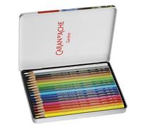 Caran d'Ache Prismalo Crayons de couleur aquarelle Assortiment de couleurs Lot de 18