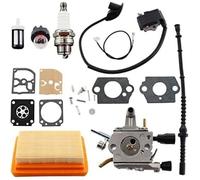 Carburateur avec Bobine dallumage Filtre à Carburant Tuyau de Carburant Filtre à air pour Stihl FS120 FS200 FS202 FS250 FS300 FS350