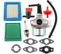 Carburateur avec joint de filtre à carburant et bougie d'allumage pour moteur Briggs & Stratton 696065 697422 110412 110402 215369