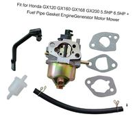 Carburateur de moteur pour Honda GX120 GX160 GX168 GX200 5,5 CV 6,5 CV + joint de tuyau de carburant, accessoires de tondeuse à moteur de générateur~0011