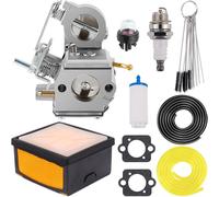 Carburateur de remplacement - Compatible avec Husqvarna K750/K760/K770 - Inclut un filtre à air - Numéros de pièce : 510181202 - 578243401 - Kit complet avec accessoires - Pièce moteur