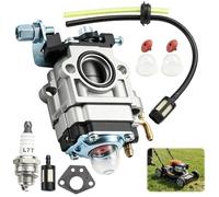 Carburateur Débroussaill 43cc 49cc 52cc Débroussailleuse pour Moteur 2Temps | Moteur Carburateur Kit Complet avec Bougie d’Allumage, Durite Essence, Joint et Pompe Amorçage, Compatible pour Stihl