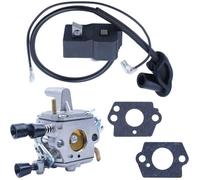 Carburateur et Bobine d'allumage pour Stihl FS120 FS200 FS250 FS300 FS350 Debroussailleuse, Carburateur Kit 5 en 1