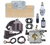 Carburateur Filtre à air Bobine d'allumage Kit pour Stihl 024 026 024AV MS240 MS260 Tronçonneuse avec Bougie d'allumage Tuyau d'huile Filtre à carburant