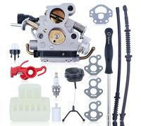 Carburateur Kit pour Husqvarna 135, 135e, 140, 140e, 435, 435e, Adefol Carburateur Filtre à carburant+Joint de Carburateur+Bougie d'allumage +Bulle de Pétrole, Remplacement Remplacement 5064505-01