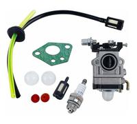 Carburateur pour dbroussailleuse 52cc 49cc 43cc Carbu Kit avec joint, tuyau, bougie d\'allumage et filtre essence.