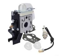 Carburateur pour débroussailleuse Craftsman 25 CC et scie à perche WS210 WC210 SE2200 Moteur 2 temps Efficacité de carburant améliorée Argent Ensemble avec joint d'étanchéité et ampoule de tuyau