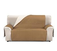 CARDENAL TEXTIL Rubí Couvre-Lit Bicolore Réversible, Polyester, Écru/Beige, 4 Places