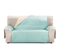 CARDENAL TEXTIL Rubí Couvre Sofa Bicolore Réversible, Polyester, Aigue-Marine, Écru 4 Places
