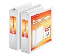 Cardinal Economy Round Bague View Binders, 2,5 cm, Lot de 4 (79510 chargeur) 3-Inch (2-Pack) blanc