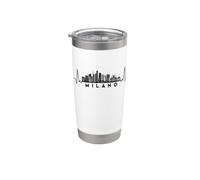 Cardiogram Skyline Italie Milan-Milano Gobelet isotherme en acier inoxydable double paroi
