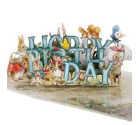 Cardology- Carte pop-up Joyeux anniversaire Peter Rabbit | Carte de 1er anniversaire de bébé, carte souvenir, carte d'anniversaire pour jeune fils, fille, petit-fils, multicolore