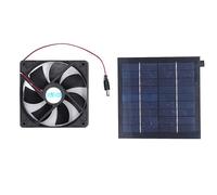 cardyven Kit Ventilateur d'extraction Panneau Solaire 20W, sans Fonction Stockage d'énergie | IP65 Panneau solaire 5,7 X 5,7pouces et kit de ventilateur 4,7 X 4,7pouces pour l'extérieur des petits poulaillers, serres