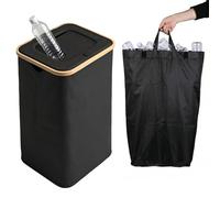 Carehabi 100L Poubelle de Recyclage poubelle cuisine avec Sac de Transport XXL Poubelle Tri Selectif Pour Extérieur Pique-niques Salons Chambres à Coucher Salles de Bains