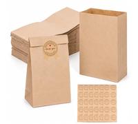 Carehabi 60 Sachet Kraft Petit 18 * 9 * 5.5cm Pochette Kraft Cadeau | Pochette Cadeau Sachet Bonbon Sac Anniversaire Enfant pour Emballer des Cadeaux mariage Noël D'enfants
