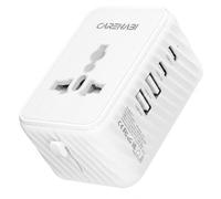 CAREHABI Adaptateur Prise Universelle avec 2 USB-C & 2 USB-A Ports