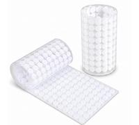 Carehabi Scratch Autocollant Rond 10mm Blanc 1008 Pièces(504 Paires), Pastille Scratch Autocollant Double Face, Crochets et Boucles Auto-Adhésifs, pour Maison, Bureau, Décoration