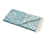 Carenesse Serviette de Hammam Baroque en Coton 100% - Tissu Élégante au Tissage de Haute Qualité - Fouta Douce et Délicate - 90 x 175 cm Pétrol