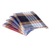 Carenesse Serviette de hammam classique lot de 4 80 x 170 cm, Serviettes de bain 100% coton I Pestemal à carreaux rouge/bleu/noir/baies 4X absorbant et à séchage rapide, Serviette de plage/sauna/sport