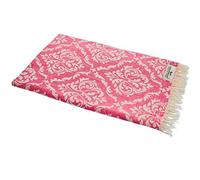 Carenesse Serviette de hammam jacquard baroque 90 x 175 cm rose I Élégante serviette de hammam 100 % coton absorbant avec tissage de qualité supérieure I Pestemal/Fouta douce et délicate I Serviette