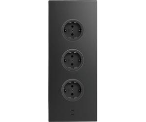 CARESSI Bloc multiprise 3ST29 3 prises Schuko 2 chargeurs USB-C noir
