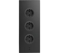 CARESSI Colonne d'alimentation 3ST29/USB, noire, avec deux ports USB-C / Multiprise