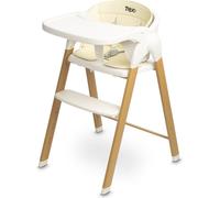 CARETERO, Chaise haute 3 en 1 bébé, Rehausseur nouveau-né, Repose-pieds, Triplo Beige