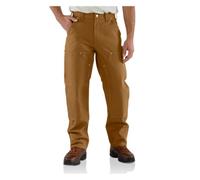 Carhartt B01 Pantalon de travail utilitaire à double devant pour homme Coupe ample, Marron, 29W x 32L