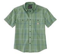Carhartt Chemise à Carreaux à Manches Courtes et Coupe Ample pour Homme 106140, Loden Frost, Taille M