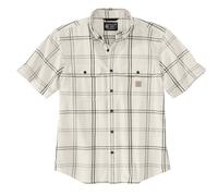 Carhartt Chemise à Carreaux à Manches Courtes et Coupe Ample pour Homme 106140, Marron, Taille XL