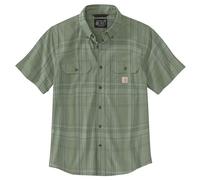 Carhartt Chemise à Carreaux à Manches Courtes et Coupe Ample pour Homme 106746, Sauge, Taille L