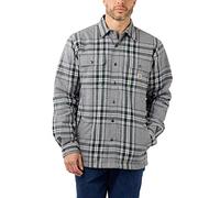 Carhartt Chemise à manches longues en flanelle Sherpa Lined pour homme, Gris, L