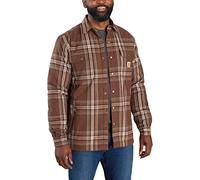 Carhartt Chemise à manches longues en flanelle Sherpa Lined pour homme, Sienne, XXL