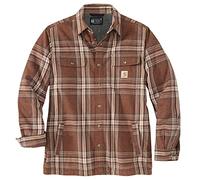Carhartt Chemise à manches longues en flanelle Sherpa Lined pour homme, Sienne, XXL