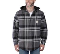Carhartt Chemise à capuche Rugged Flex™ flanelle doublée polaire – Coupe décontractée Homme