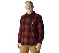 Carhartt Chemise Ample à Carreaux en Flanelle à Manches Longues pour Homme, Rouge épice, Taille S
