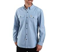 Carhartt Chemise Ample pour Homme 104368 de Poids Moyen, Bleu Chambray, Taille L