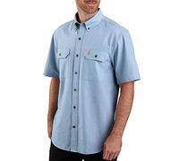 Carhartt Chemise de Travail à Manches Courtes pour Homme, Blue Chambray., M