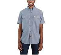 Carhartt Chemise de Travail à Manches Courtes pour Homme, Denim Blue Chambray, L