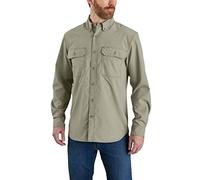 Carhartt Chemise légère à manches longues Force pour homme Coupe décontractée, Olive/motif burnt, Taille M