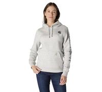 Carhartt Clarksburg Sleeve Logo Hooded Sweatshirt Sweat à Capuche, Asphalt Heather Nep, XS Femme