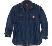 Carhartt Denim Fleece Lined Snap Front Chemise, bleu, Taille XL