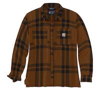 Carhartt Femmes 105989 Rugged Flex Loose Fit Midweight Flanne pour femme, Carhartt Marron chiné, Taille M