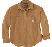 Carhartt Rugged Flex Loose Fit Heavyweight Duck Chemise femme, Marron, Taille XS