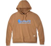 Carhartt Fiber Series, sweat à capuche femme XS Marron Clair/Bleu Marron Clair/Bleu