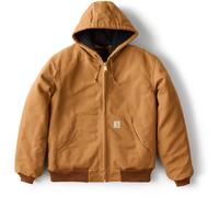 Carhartt Firm Duck Insulated Flannel-Lined Active Veste textile, Brun foncé, Taille S
