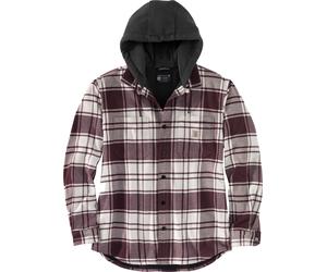Carhartt Flannel-Fleece, chemise/veste à capuche S Beige/Rouge Foncé (W03) Beige/Rouge Foncé (W03)