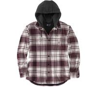 Carhartt Flannel Fleece Lined Hooded Chemise, Blanc, Taille XXL