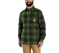Carhartt Flannel Relaxed Fit Sherpa-Lined T-shirt, vert, S